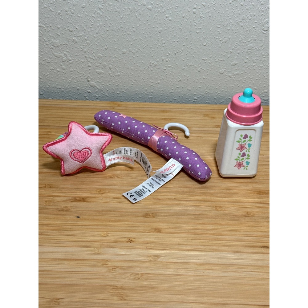 American Girl Bitty Baby Deluxe Layette Accessories Bottle Hanger Rattle